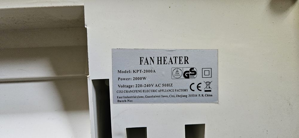 Aeroterma cu ventilator cald/rece  2000W cu telecomanda