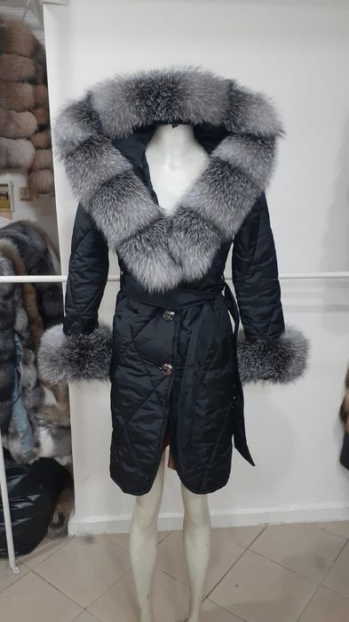 Geaca parka cu blana naturala