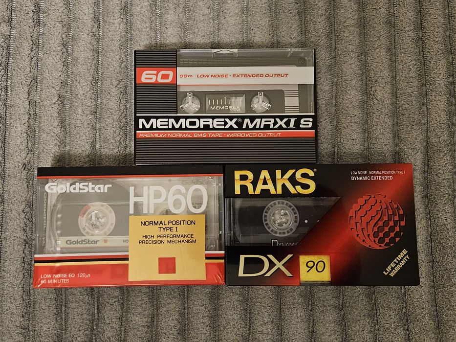 3 Casete audio Memorex RAKS Goldstar