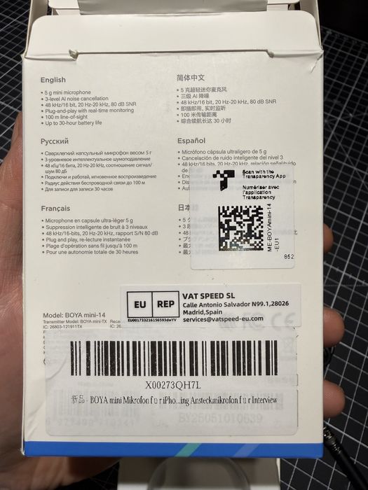 Lavaliera Microfon BOYA Mini Wireless cu adaptor USB-C pentru mobil