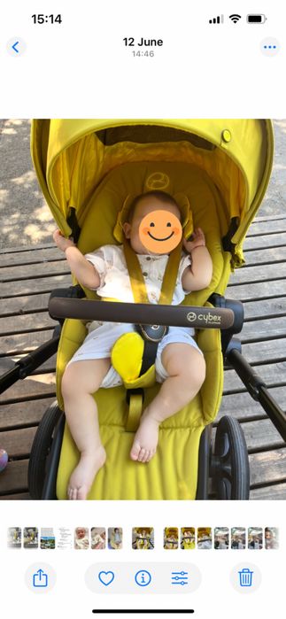 Като нова Cybex priam 4 yellow /rose gold/