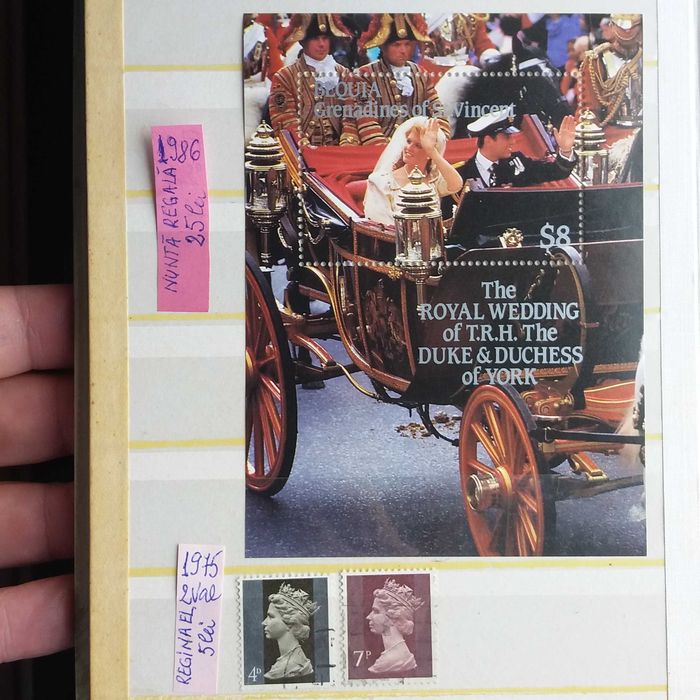 Timbre din San Marino,Vatican si Printesa Diana si Ducele de York