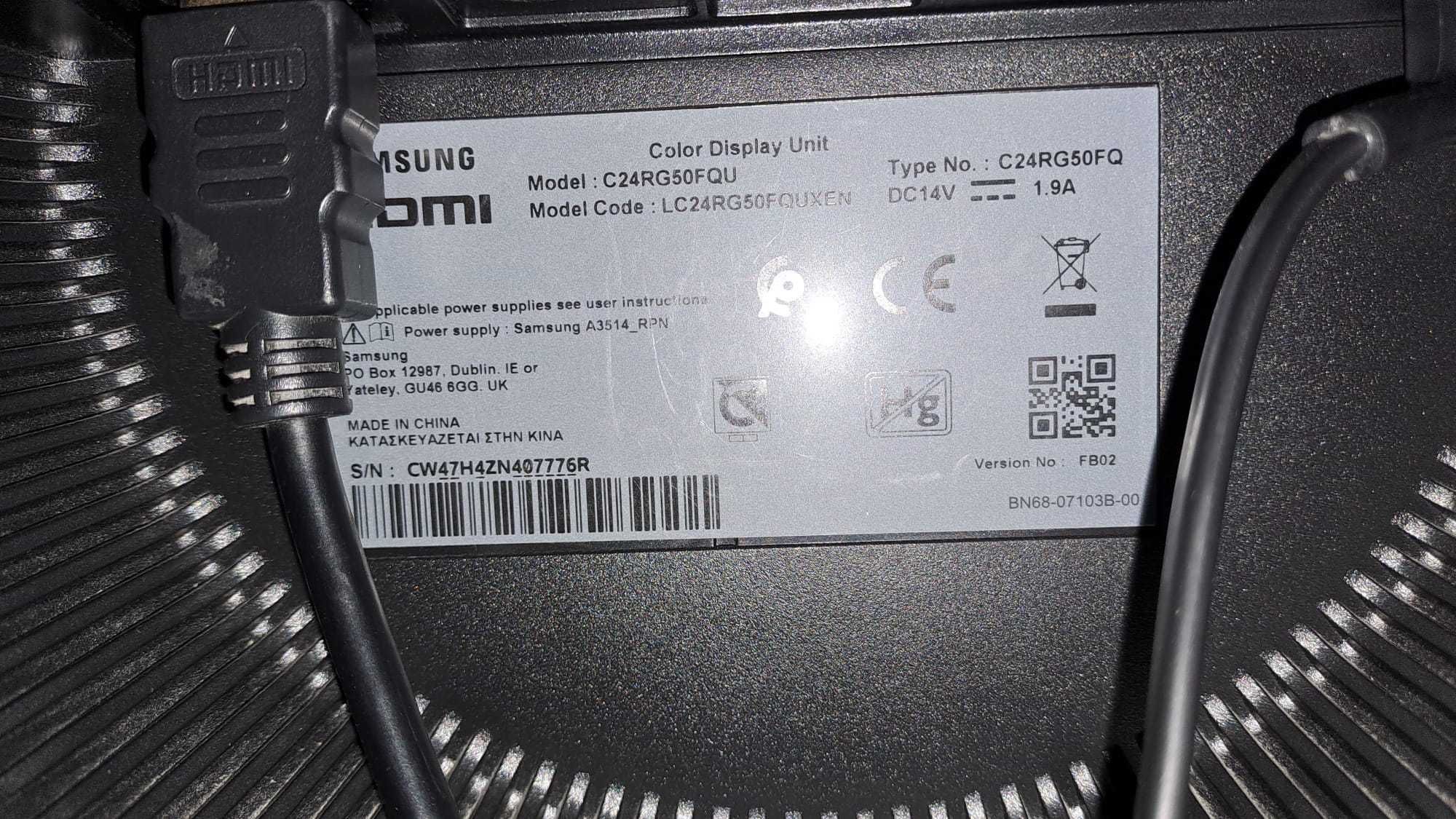 Monitor curbat Samsung C24RG52FQ, Full HD, 144 Hz, 23.5 inch, PRET FIX