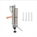 Aparat pentru umplut carnati, 2.5Kg vertical din inox 4 Palnii Incluse
