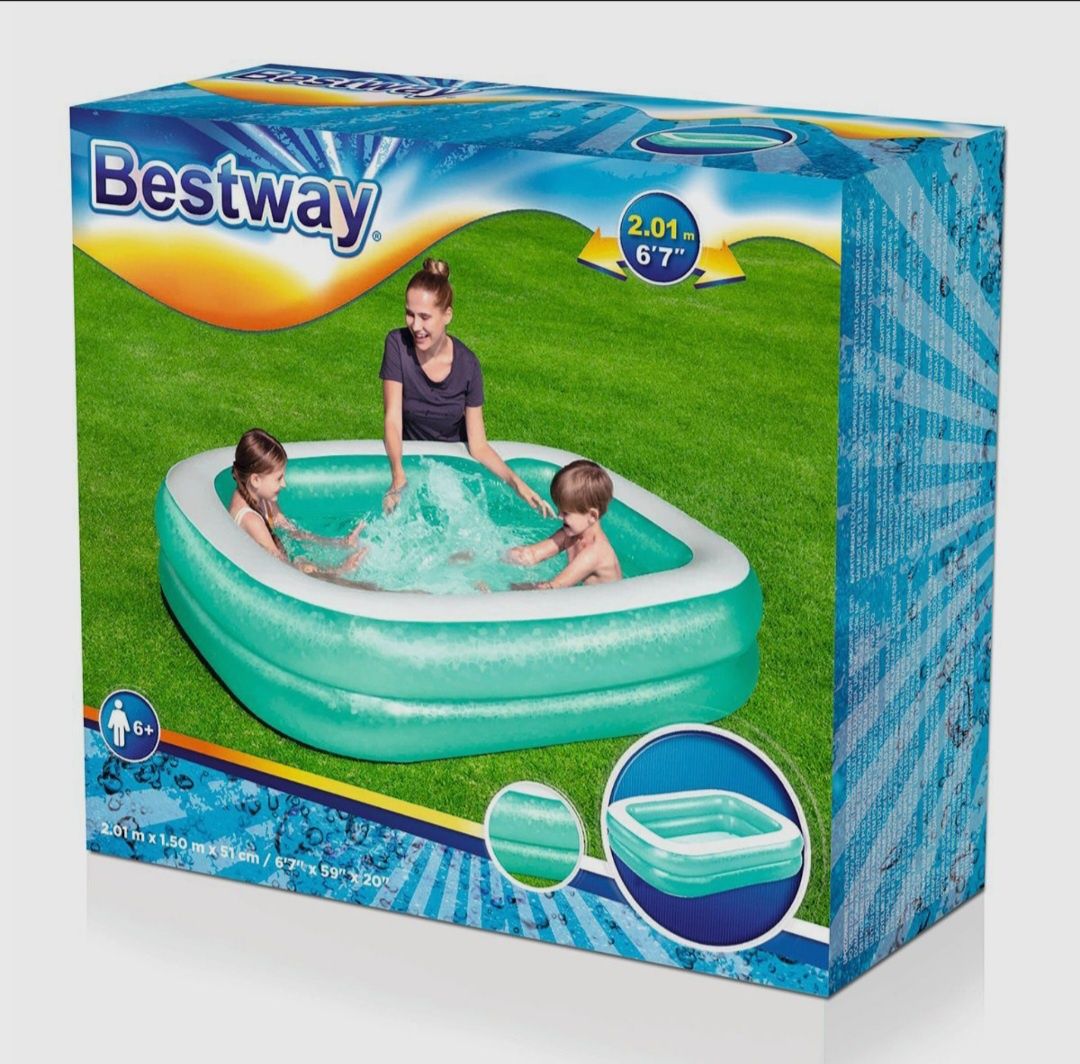 Детский бассейн intex BESTWAY baseyn 201×150×51 надувной бассейн basse