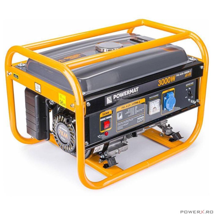 Generator curent electric 3000 W, 3 KW, 220 V, 7 CP, AVR, Monofazat,