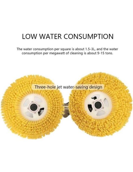 Sistem spalat panouri fotovoltaice solare spalat geamuri perie rotati