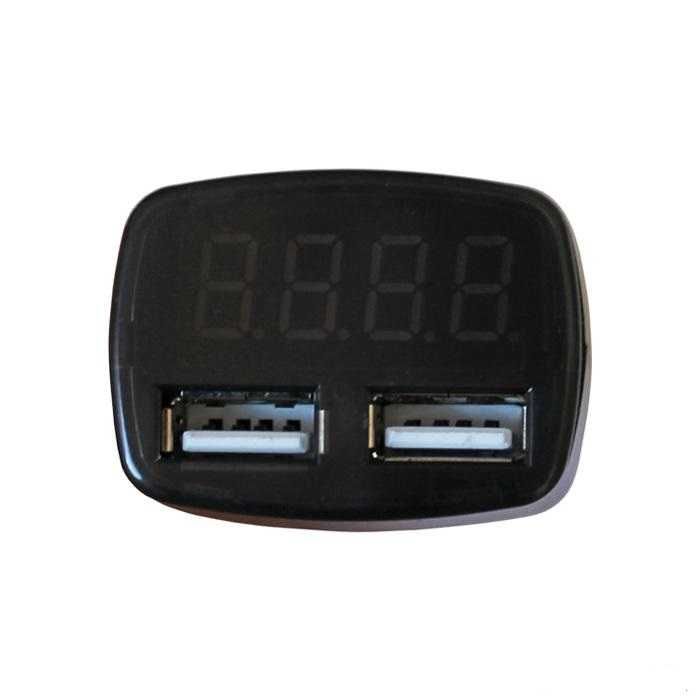 Автомобилен волтметър 12/24V С 2 USB порта