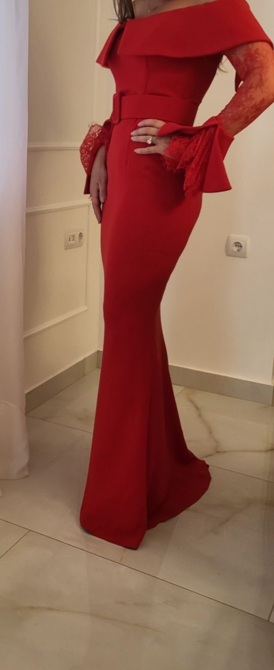 Rochie roșie  model silk love lace