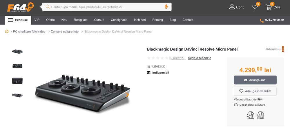 Davinci Resolve Micro Panel