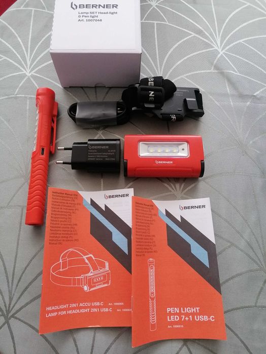 Berner челник с работна лампа