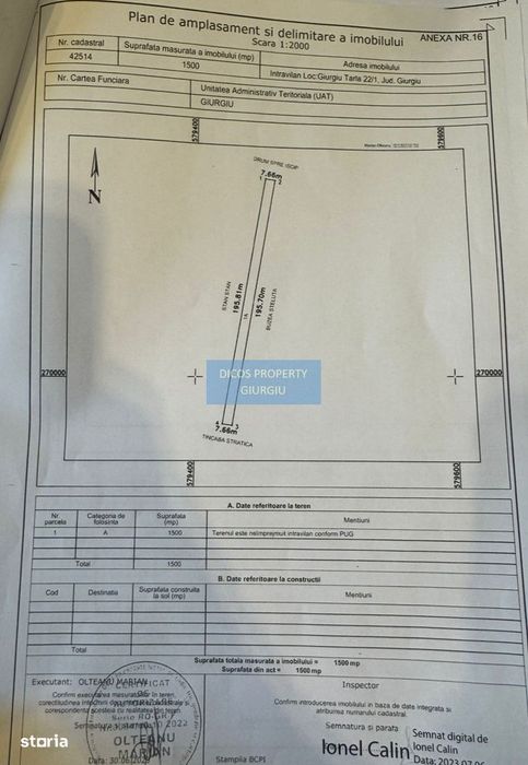 Teren intravilan 3.000 mp, zona  fabrică plase sudate