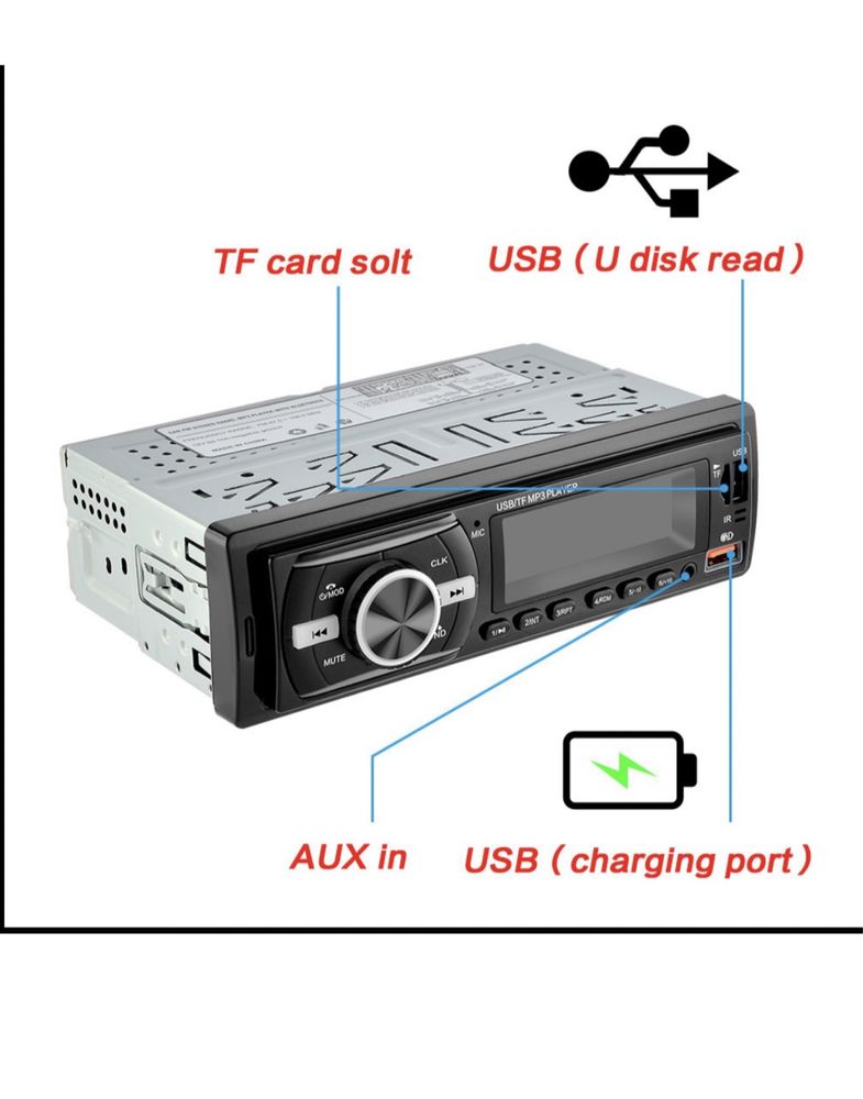 Pioneer mafon yangi blutus aux usb fm ovozi yaxshi 63 universal cobalt