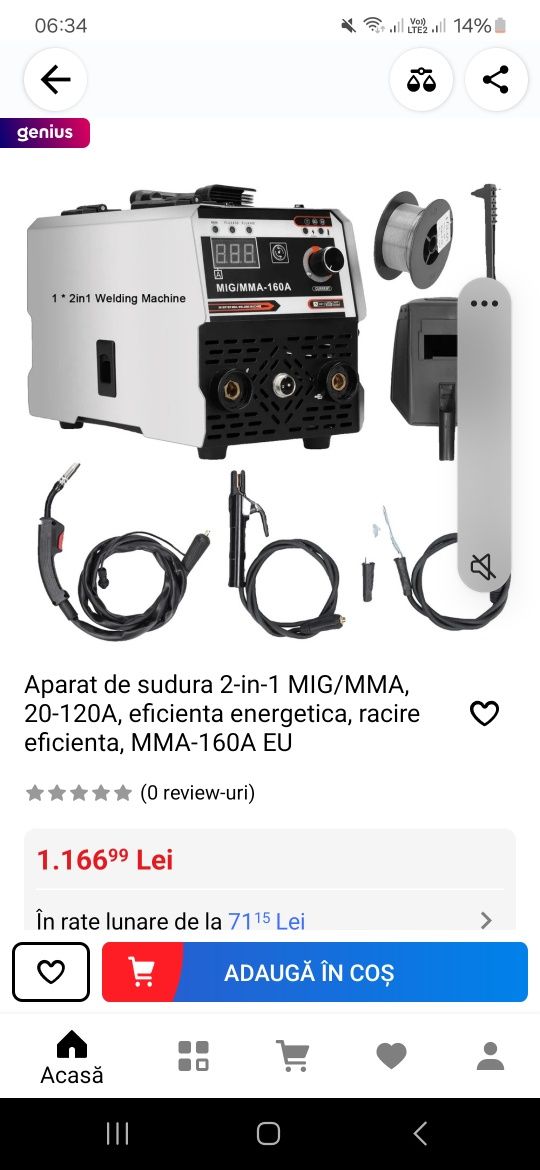 Ap de sudura 2 in 1 mig/mma-160a