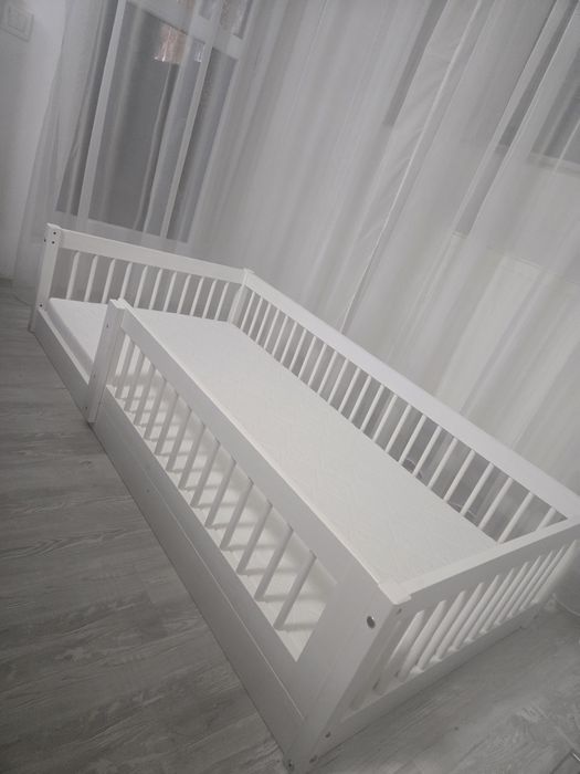 Patut lemn de copil alb