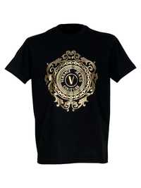 Автентична Versace Jeans Couture тениска ЗЛАТНА 3D щампа XS S M L XXXL