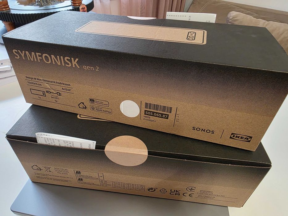 2x Нови WiFi колонки IKEA SYMFONISK (2-ро поколение)