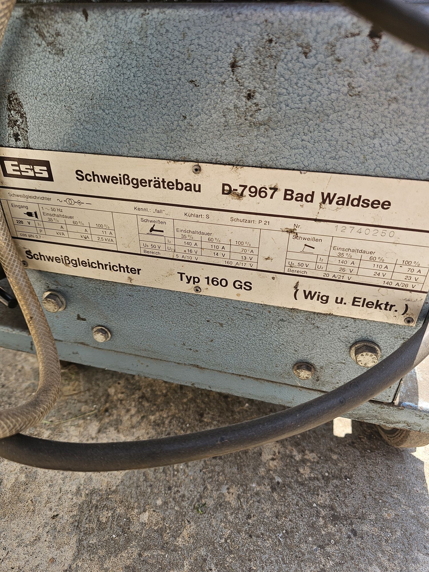 Аргонов заваръчен апарат ESS Typ 160 GS (WIG/TIG)