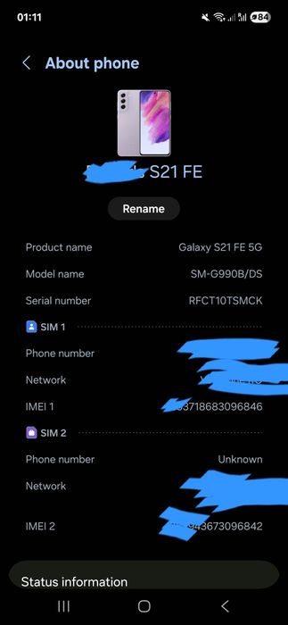 Samsung S 21 FE uitlizat