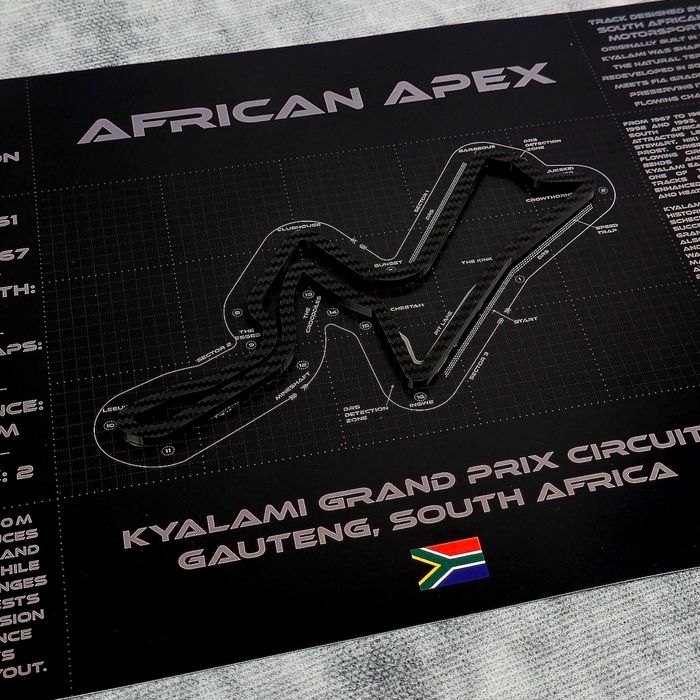 Kyalami – Hartă 3D circuit Formula 1 South African GP • GPX Collection