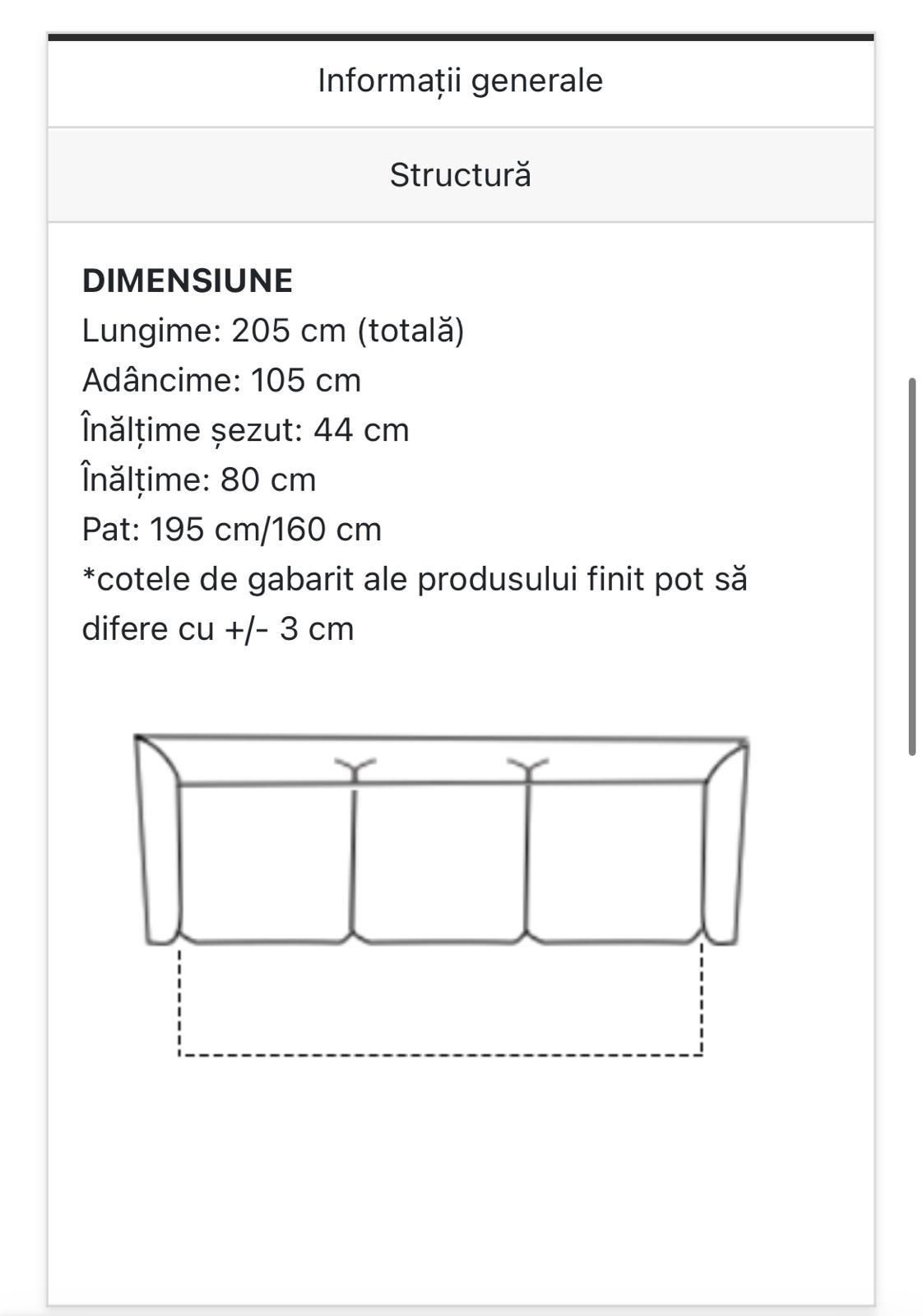 Canapea Odessa 3 persoane