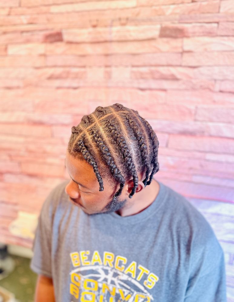 Codite bărbați, afro hair, cornrows, box braids