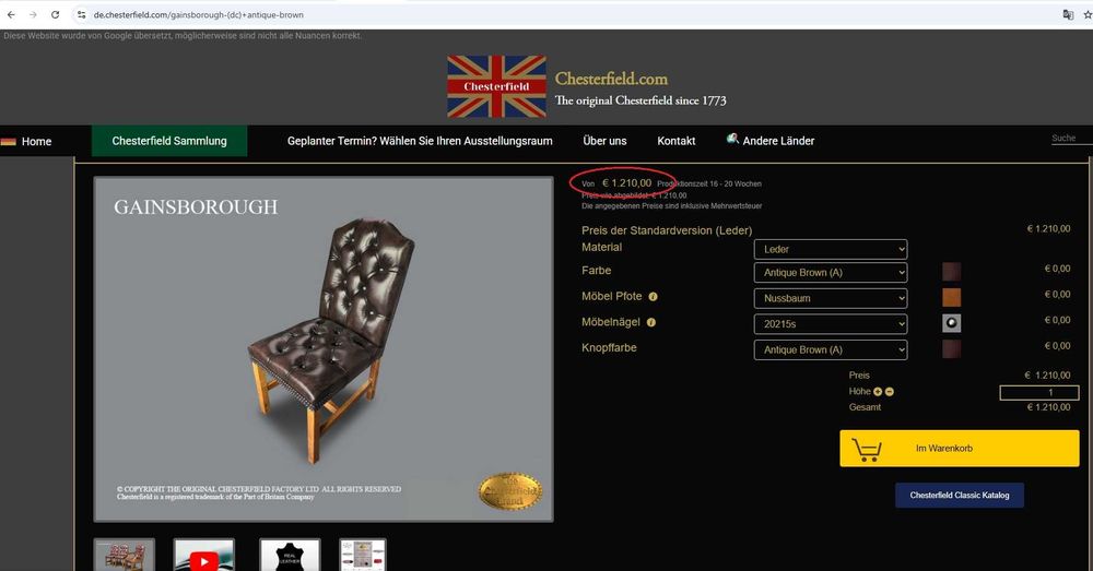 Оригинален луксозен комплект Chesterfield с маса от махагон и 12 стола