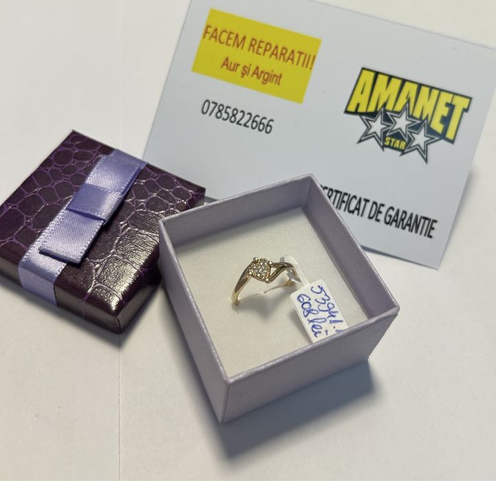 Inel inima cu pietre (vl) Star Amanet