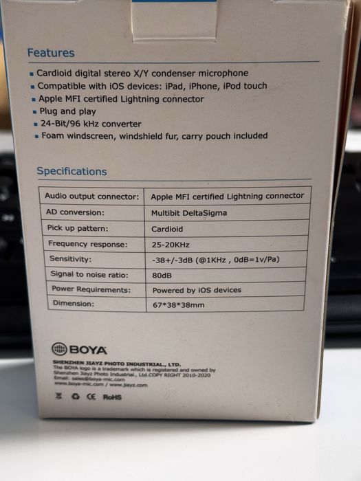 Микрофон за iPhone Boya by-dm200