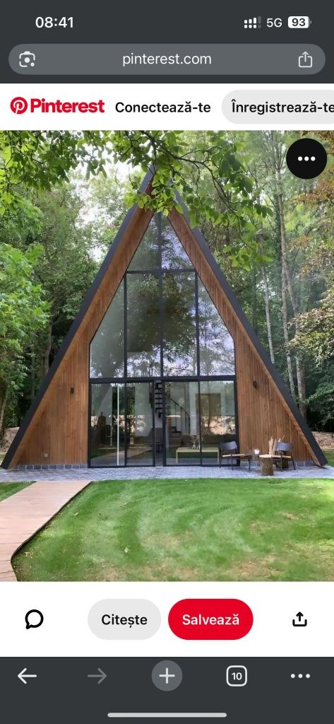 Construim Case din structura de lemn si Cabane stil A Frame, dimensiun