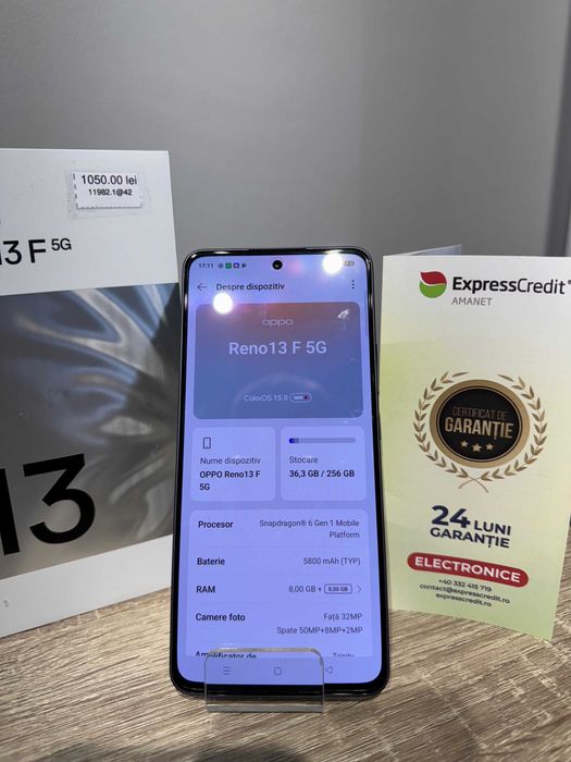 (AG42) Telefon Oppo Reno 13F b.11982 Garantie 2 ani