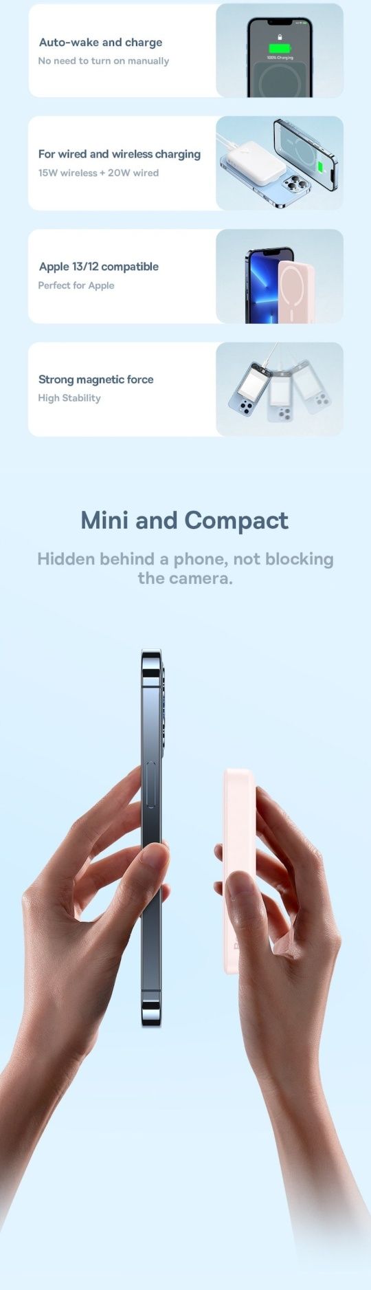 Baseus 20W Magnetic Edition Mini Air Power Bank 10000mAh For iPhone 16