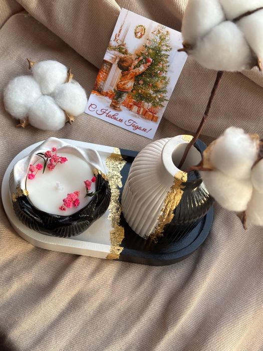 Набор из гипса ,ручная работа.