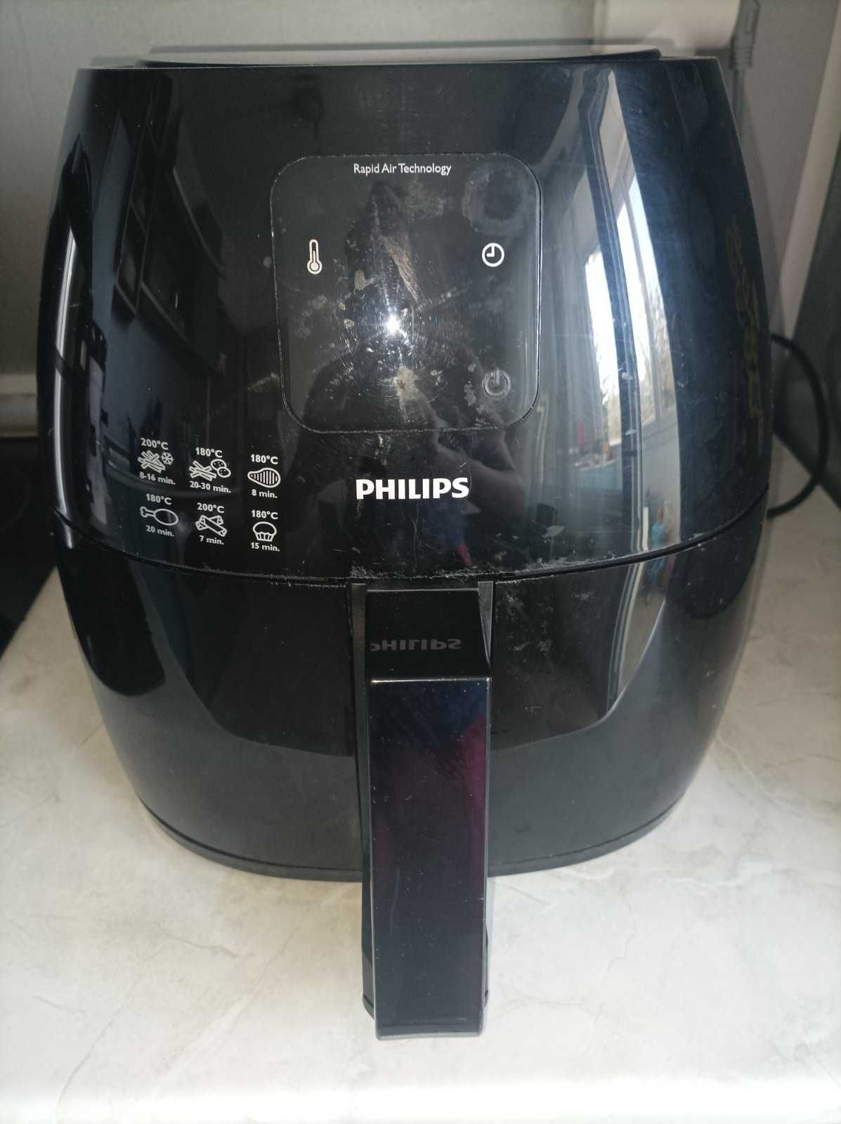 Airfryer XL PHILIPS HD9240/90, 1.2kg, Черен + подарък грил приставка