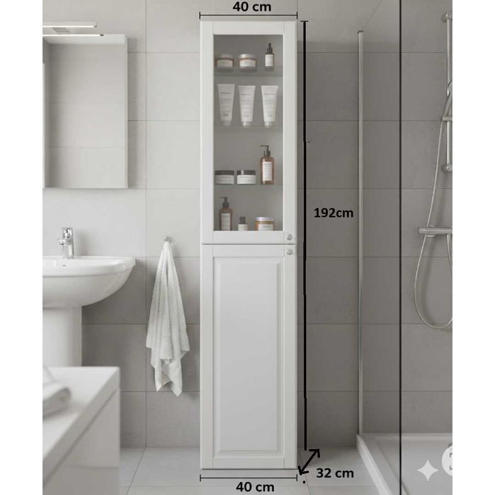 Dulap alb baie IKEA GODMORGON 40x32x192