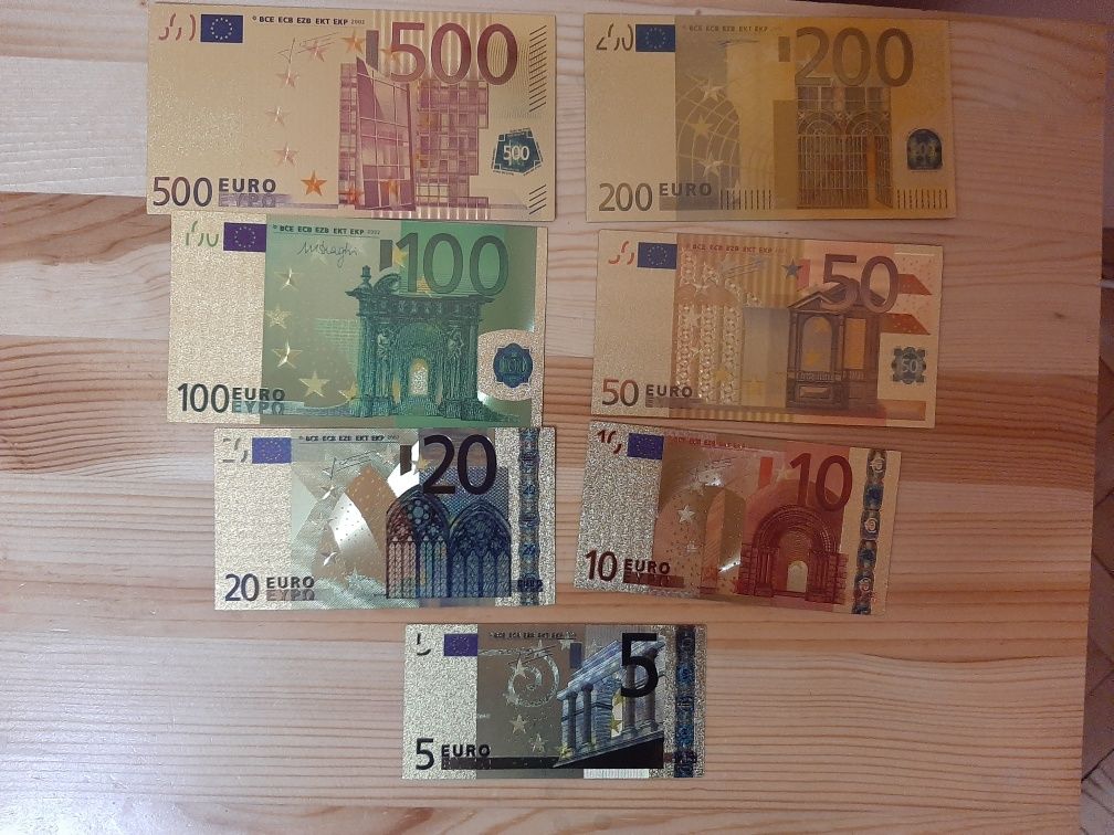 Банкноти позлатени евро 5 До 500 евро нумизматични сувенирни evro