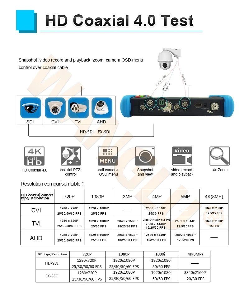 Многофункциональный  CCTV IPC TESTER 9800 MOVTADHS PRO, сетевой тестер