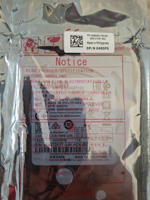 Nou, sigilat - HDD laptop 2,5 inch Toshiba sau Seagate 1 TB - Dell par
