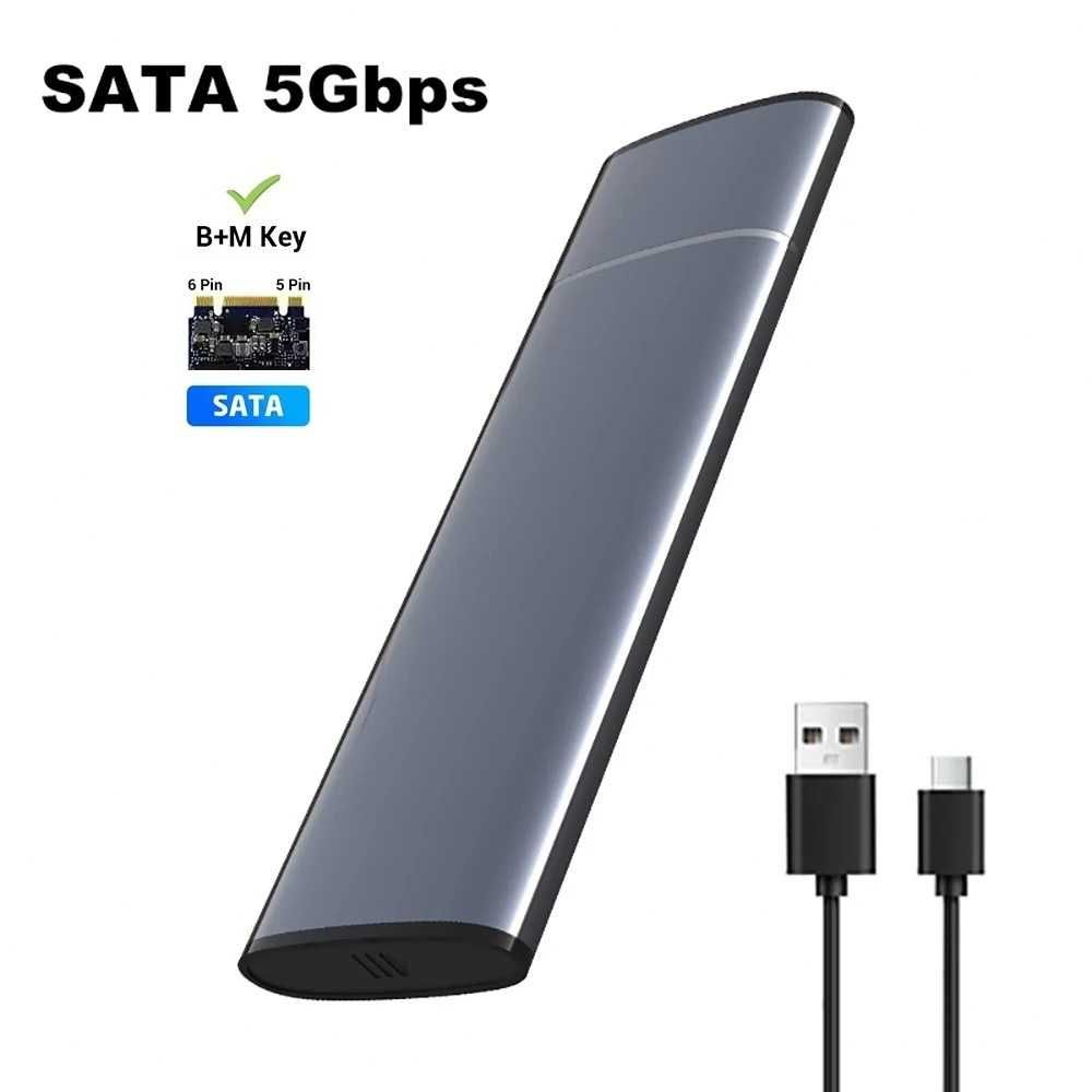 Adaptor SSD M.2 NGFF / NVMe la USB-C rack extern carcasa metalica