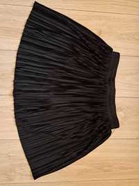 Нова черна къса плисирана пола