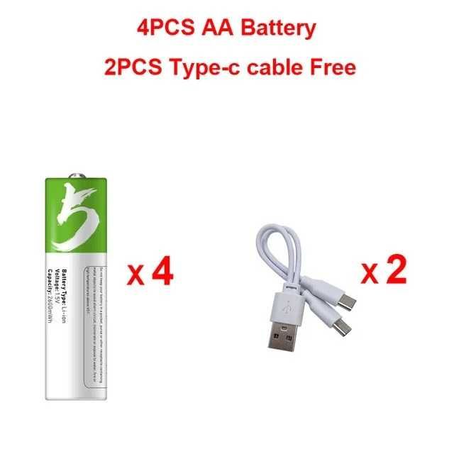 Комплект акумулаторни батерии STELS, 1.5V, 2600mAh, AA, Lithium-Ion