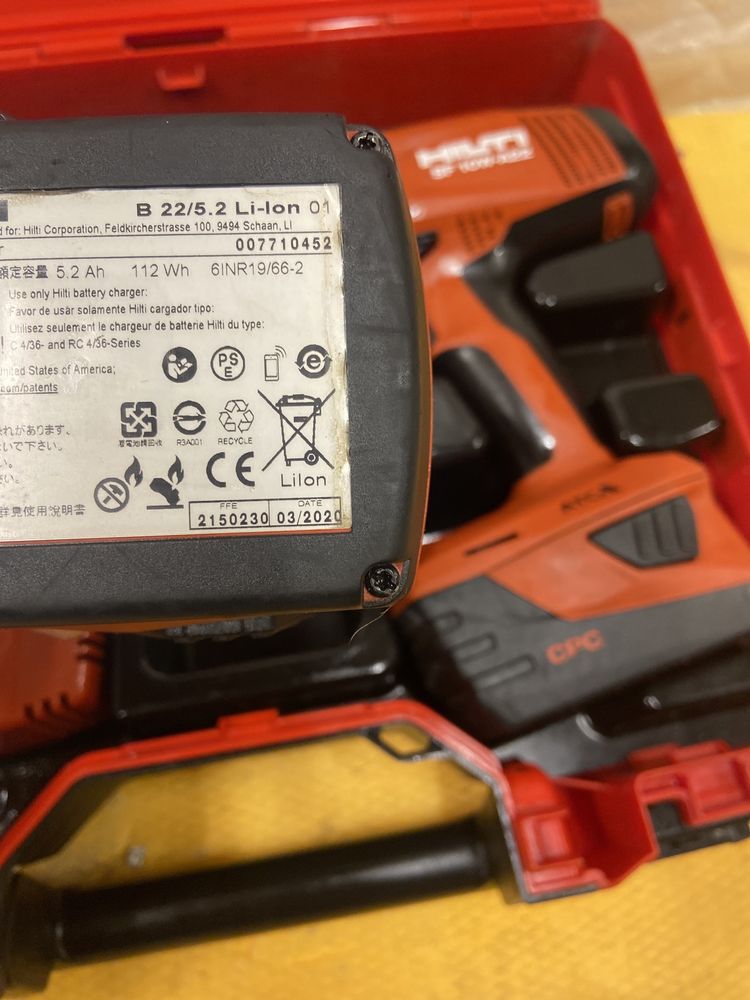 Hilti sf 10w a22 filetanta 4 viteze gaurit metal strans suruburi bosch