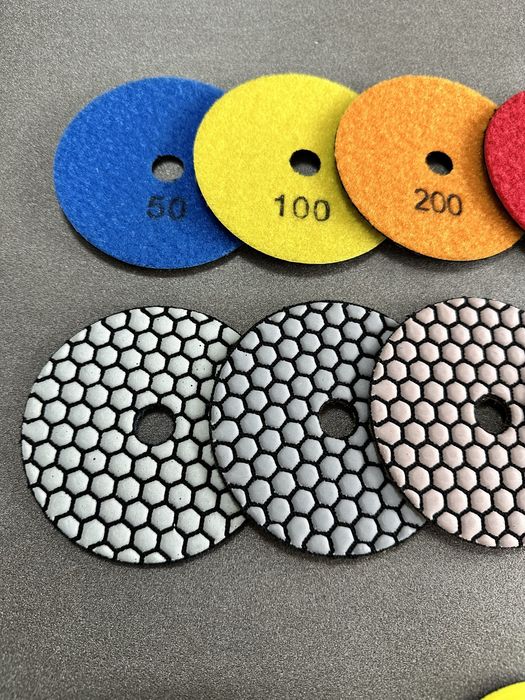 Диск диамантен за шлайфане на гранит, мрамор, камък с велкро 100мм