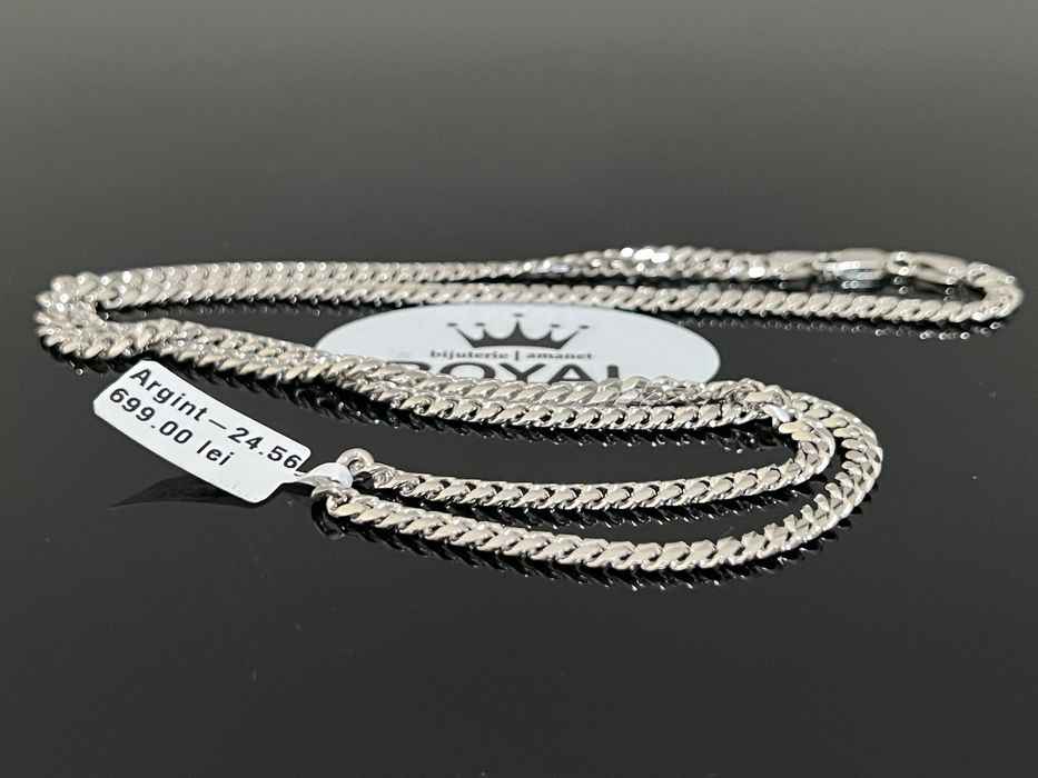 Bijuteria Royal CB : Lant CUBAN zale pline Argint 925