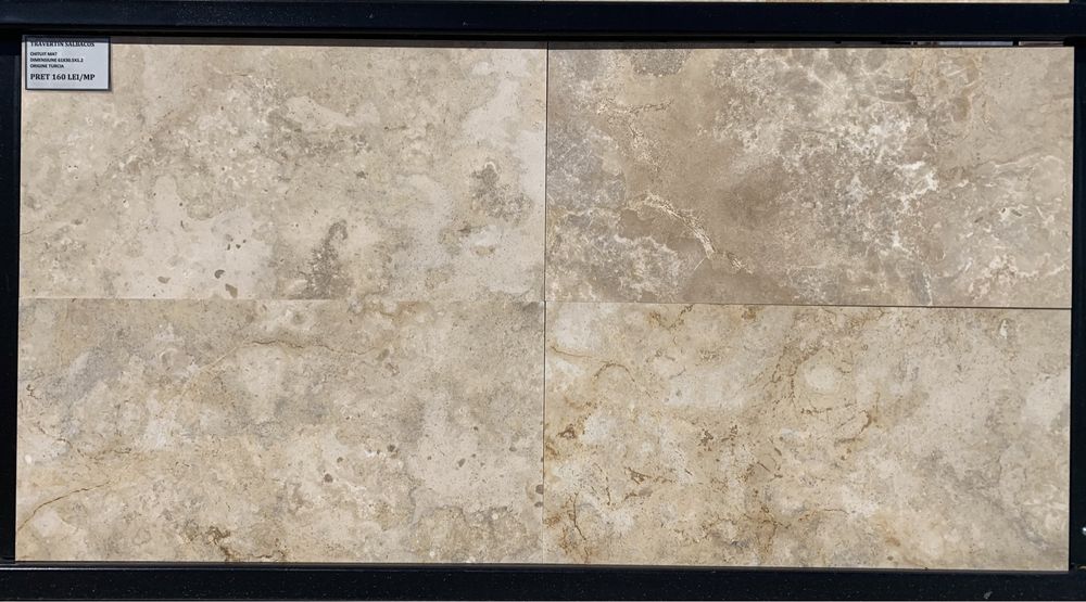 Travertin 61x30.5x1.2 chituit, mat.