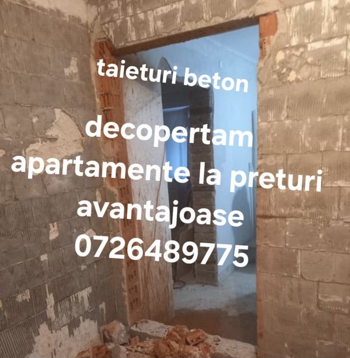 Demolari decopertari gresie faianta șapa tăiaturi beton transpor moloz