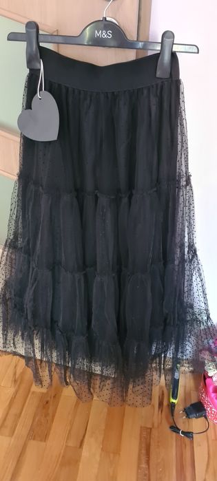 Fustă lungă din tull