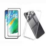 Pachet Samsung S21 FE 5G Husa Slim Transparenta + Folie de Sticla Full