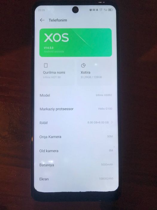 Infinix hot 50 (ulgurib qoling qaynoq narx)