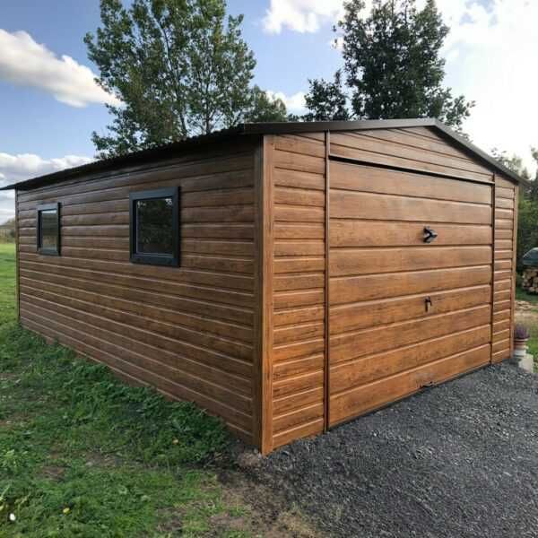 Garaj metalic 4×5,5 m – Nuc închis